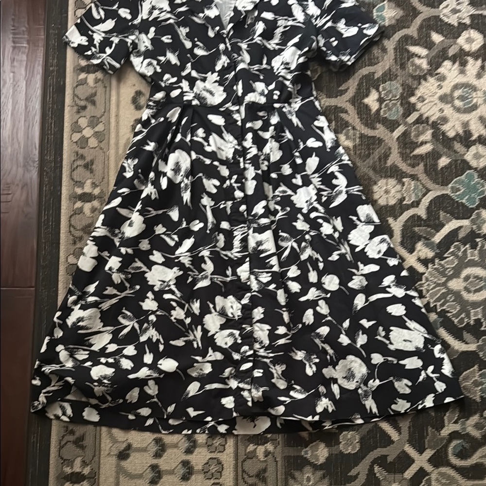 Jason Wu Black and White Knee-Length A-Line Dress - Picture 9 of 9